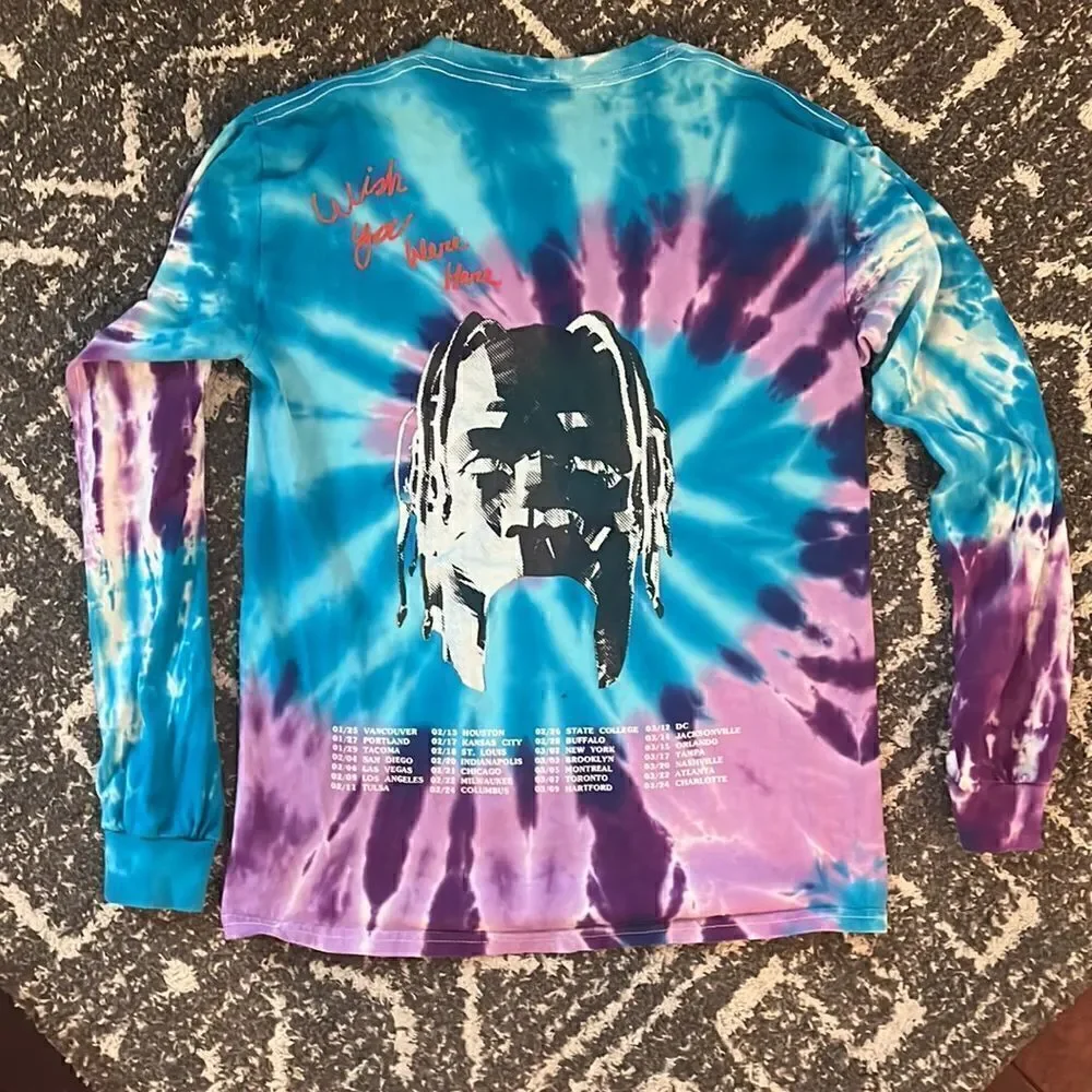 Travis Scott Astroworld “Wish You Were Here” tour t-shirt, size S
